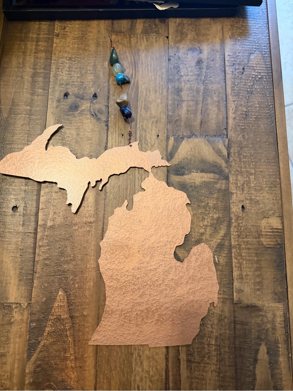 Copper Michigan Wall Silhouette - Unbranded
